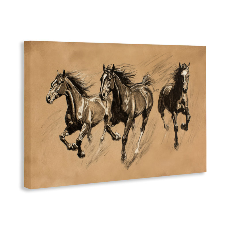 «Run Free Horse Horse», conception par Petal Prints Design, H 24 po x l 36 po