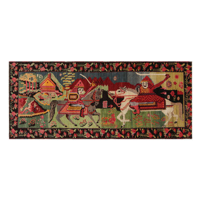 One-of-a-Kind Runner 5' x 11'5" Hand Knotted Area Rug