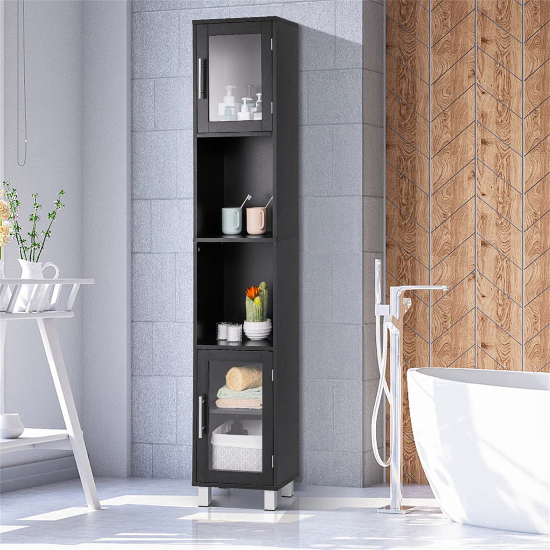 Aaleeyah Freestanding Linen Cabinet