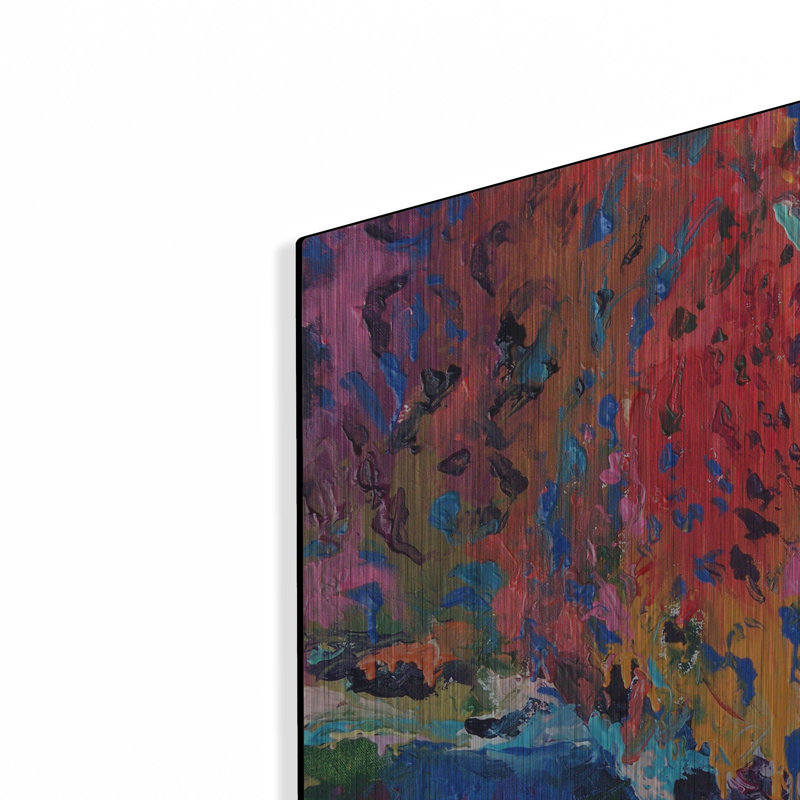 Dakota Fields «Leopard 1» par Richard Wallich, art mural en métal, H 12 po x l 16 po