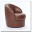Fauteuil d'appoint pivotant en cuir-1903287108