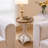 COZAYH Round Rustic Wooden Accent Tray Top Nightstand Side Table, White Legs