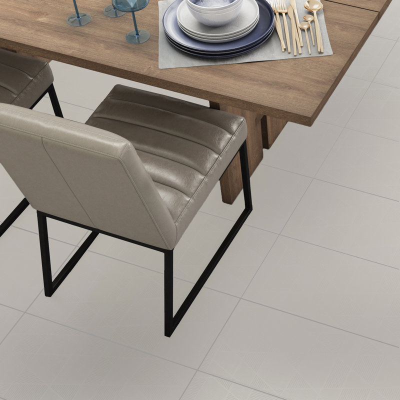 Refinery 12'' W x 24'' L Patterned Porcelain Singular Tile, Pewter