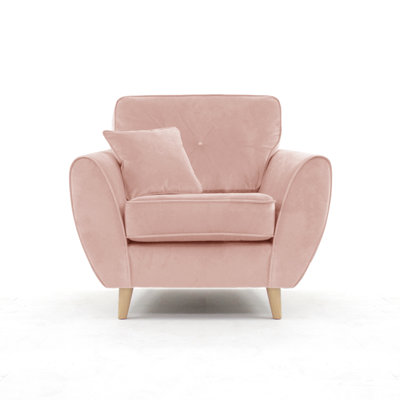 Rafe Scandi Style Velvet Armchair