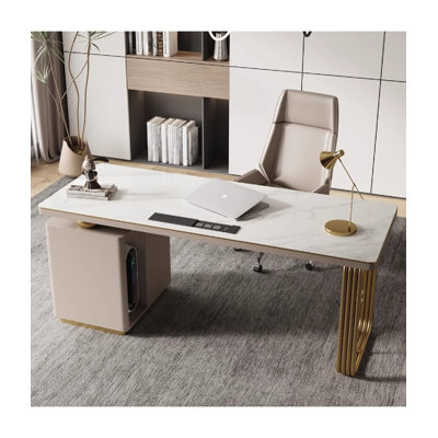 Bureau haut de gamme Rock Plate avec design moderne minimaliste et luxueux