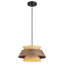  Luminaire suspendu 1 lumière 13 po Aalto en noyer clair et foncé-1457692630-1457692629