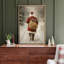 «Santa Claus Walking in Winter Road», impression sur toile-107118531-107118535
