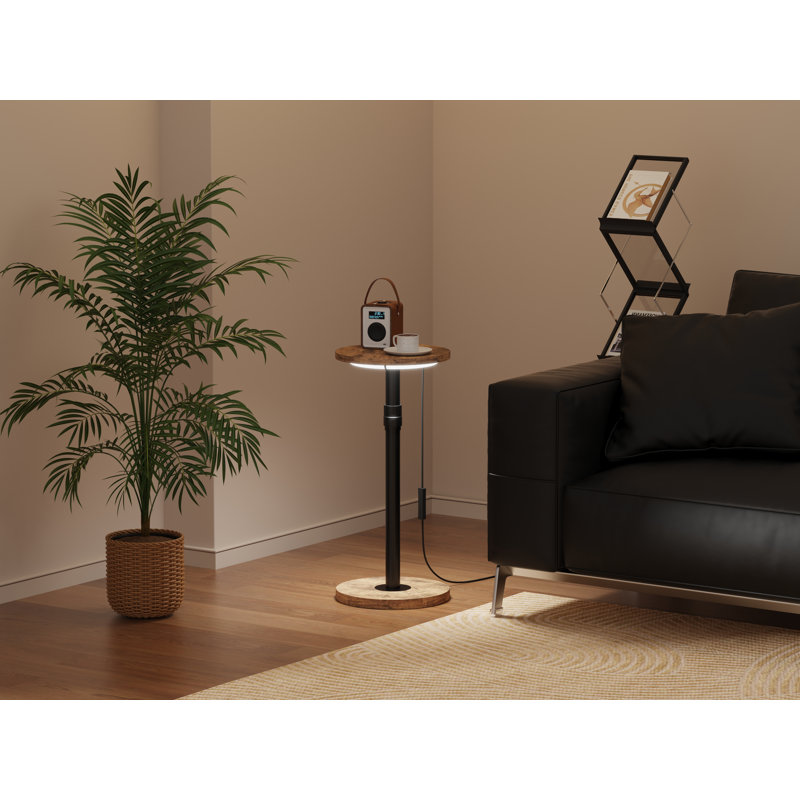 25 cm W Console Table, 25cm Espresso Table With Led Light