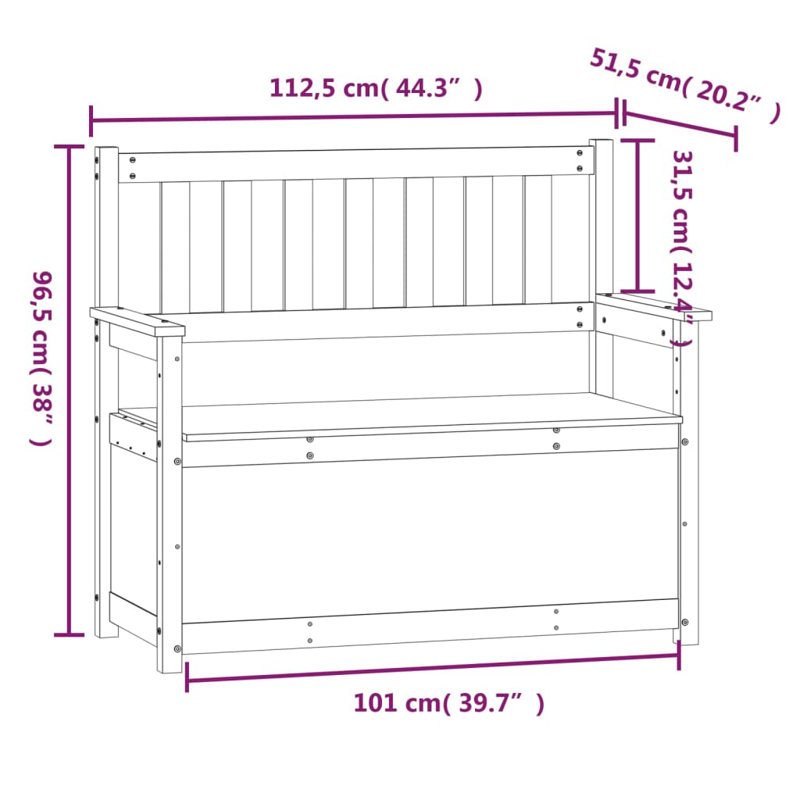 Maritess Bench, Honey Brown