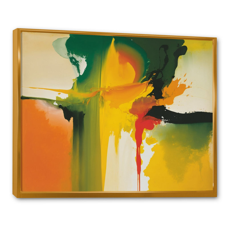 Ramla «Moss», impression sur toile, H 34 po x l 44 po x P 1,5 po, Toile avec cadre flottant or