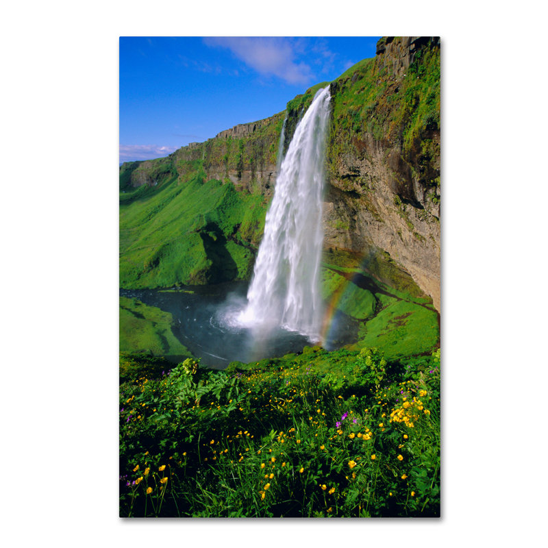 'Waterfalls' Graphic Art Print on Wrapped Canvas, 19" H x 12" W