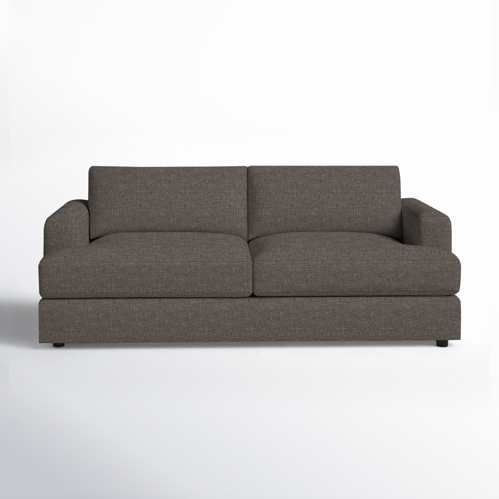 Cayden 84'' Upholstered Sofa, Drusky Charcoal Sustain® Basketweave