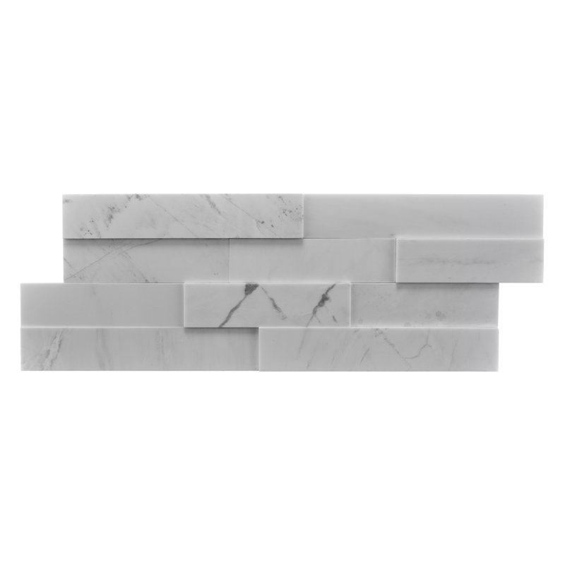 Cliffside Panel 8in.x22in. Honed Marble Wall Tile, Porcelain