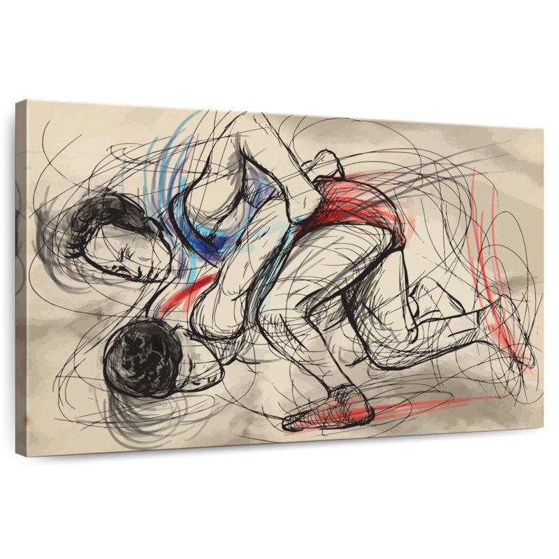 Sireci Wrestling, 32" H x 48" W