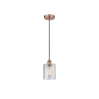 Luminaire suspendu tambour simple à 1 lumière Malcolm