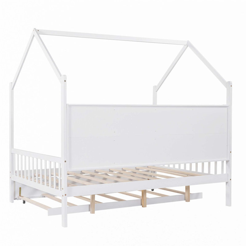Lit en bois avec couchette, Double