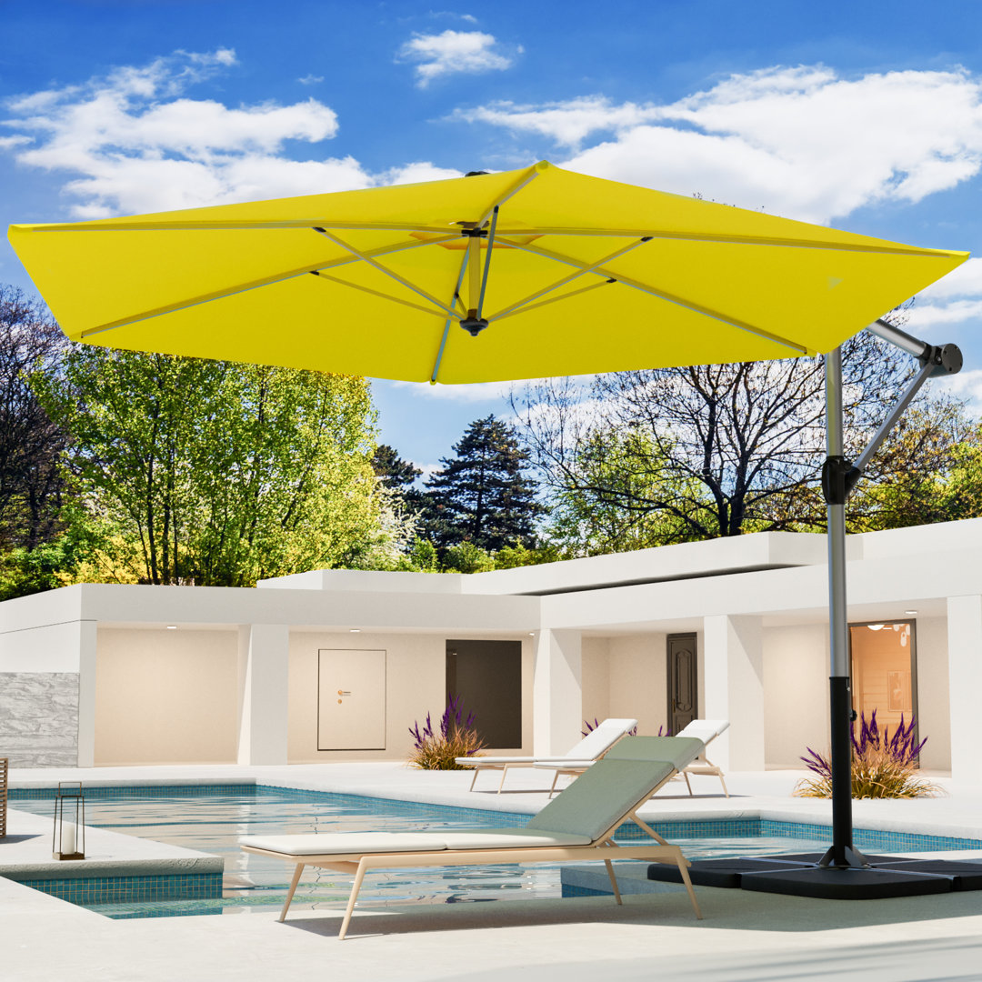 9' Cantilever Umbrella Outdoor Patio Offset Umbrella Arlmont & Co. Fabric 