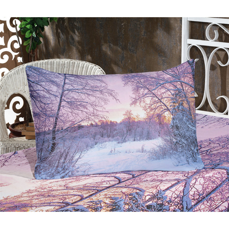 Ensemble de drap-housse et coussin décoratif Ambesonne, Ensemble de draps pour lit simple + 1 drap-housse 