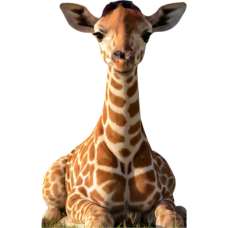 SP13642 Eugene R Us Kid Baby Girafe touffeté en carton découpé debout