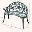 Banc en aluminium coulé pour 2 personnes Outsunny