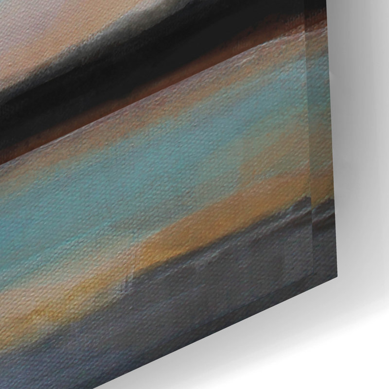 «Blue Sunset» par Brittany Evans, art mural en verre acrylique, H 16 po x l 24 po x P 0,2 po