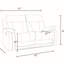Causeuse inclinable en tissu de microfibre Global United