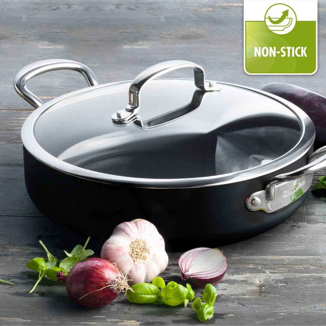 GreenPan Barcelona Black Schmorpfanne mit keramischer Antihaftbeschichtung mit deckel 30cm/4.8l