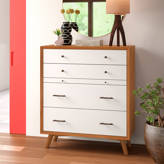 AllModern Williams Solid Wood 3 - Drawer 1 - Door Accent Cabinet ...