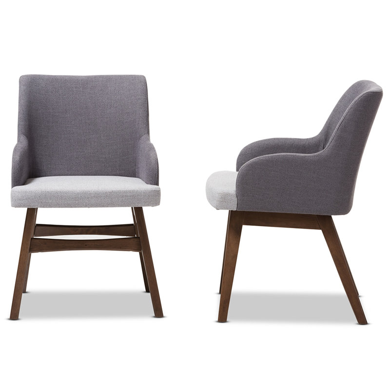 Chaise rembourrée en noyer foncé Collazo
