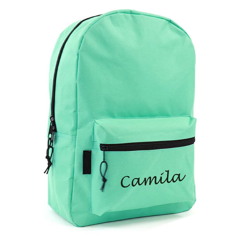 Personalized 17 Inch Water Resistant Polyester Casual Backpack with Padded Straps & Side Mesh Pocket Arlmont & Co. 