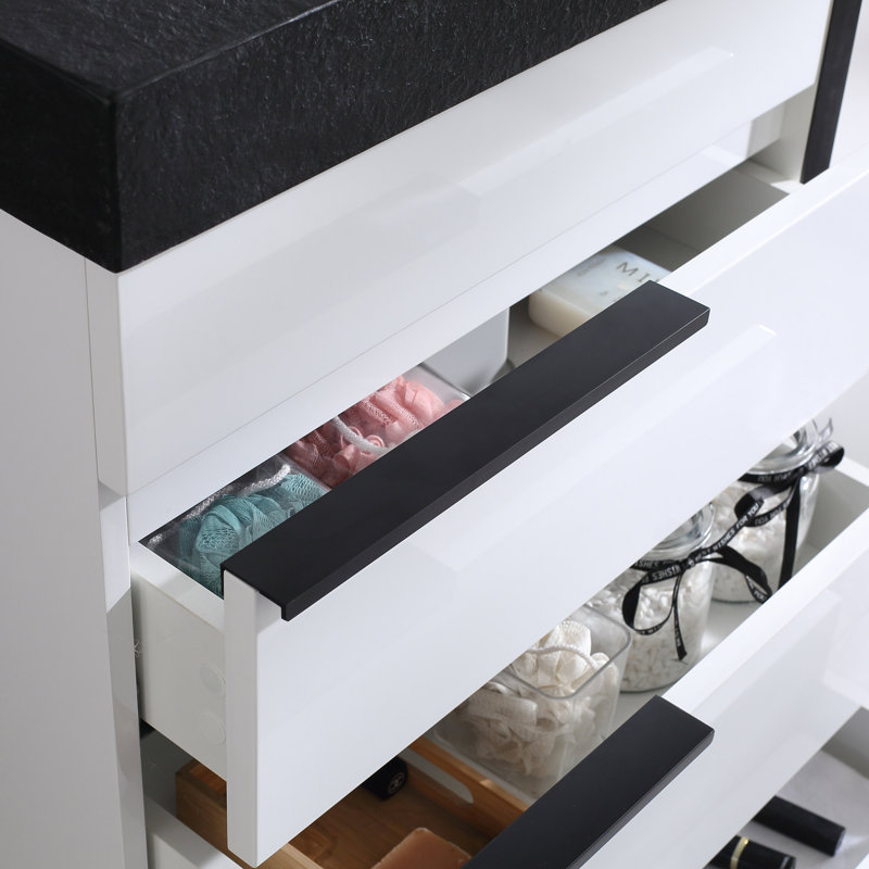 Ensemble de meuble-lavabo simple 24 po Siefert, Blanc lustré