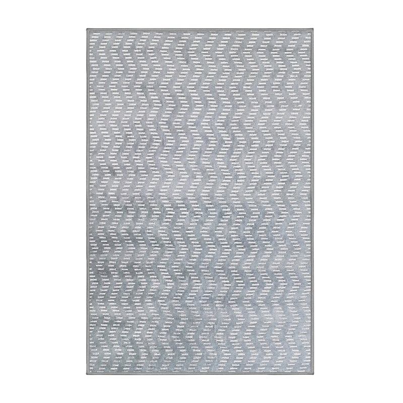 Tapis gris / blanc Alantra, Rectangle 2 pi x 3 pi
