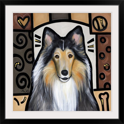 Collie Pop Art par Dunadry - impression d'art graphique