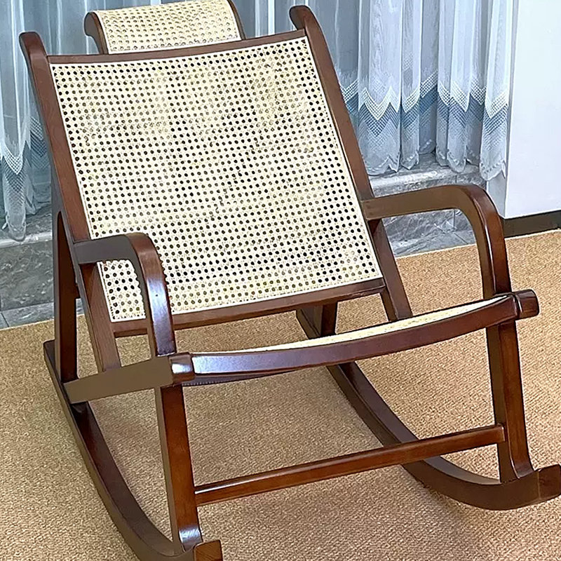 Chaise berçante en rotin Casual