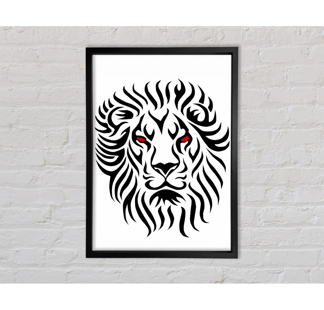 Fierce Lion Eyes - Einzelner Bilderrahmen Kunstdrucke auf Leinwand