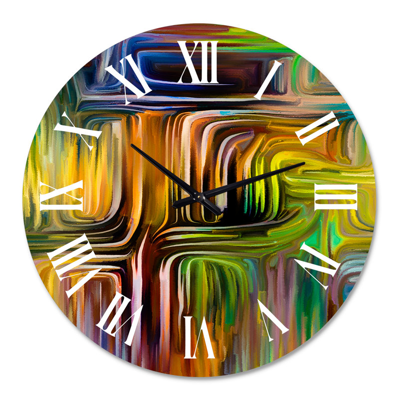 Color Fusion I - Horloge murale moderne, Grand