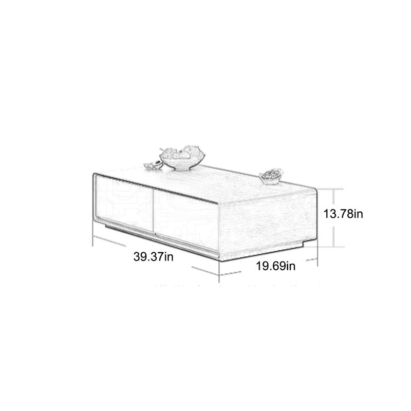 Giorgi, 13.78" H x 39.37" W x 19.69" D, Black/White