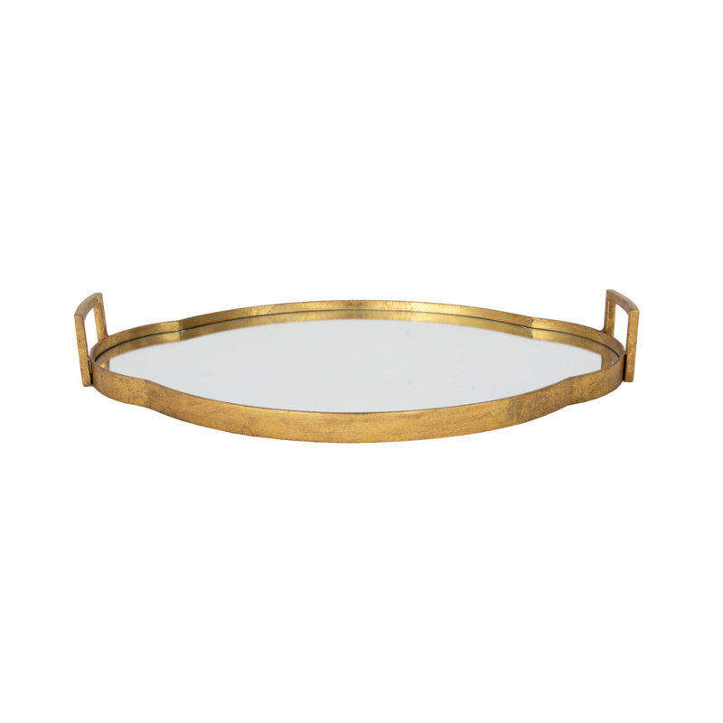 Summer Decorative Tray, Gold