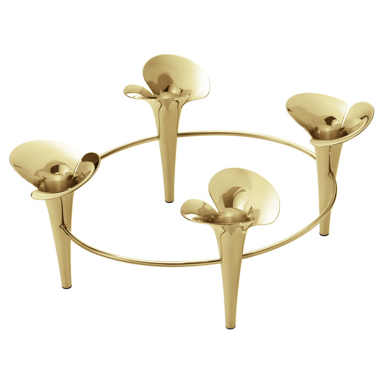 BLOOM Taper Candleholder, Gold