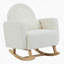 Chaise berçante d'appoint avec dossier incurvé et coussin
