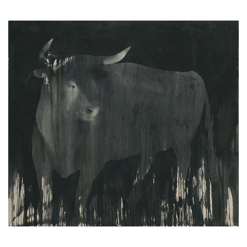 Black Bull Print by Van Hoang