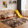 Shag Area Rugs for Living Room, Soft Fluffy Rugs for Bedroom, Nursery, Kids Room Home Decor, Tie-Dyed Brown