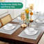 Ensemble de 6 napperons en similicuir gris clair