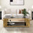  Kiane 51" L x 27.5" W 2-Tier Rectangle Black Tempered Glass Top Coffee Table, Deluxe Gold Stainless Legs Sofa Table-1692337714