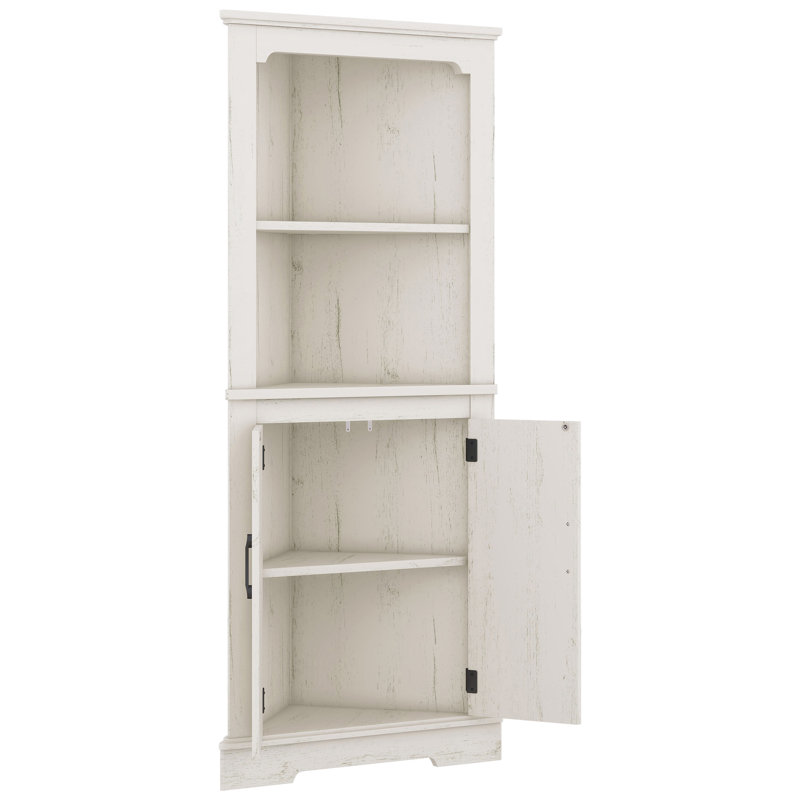 Grande armoire d'angle avec portes pour le salon, Beige
