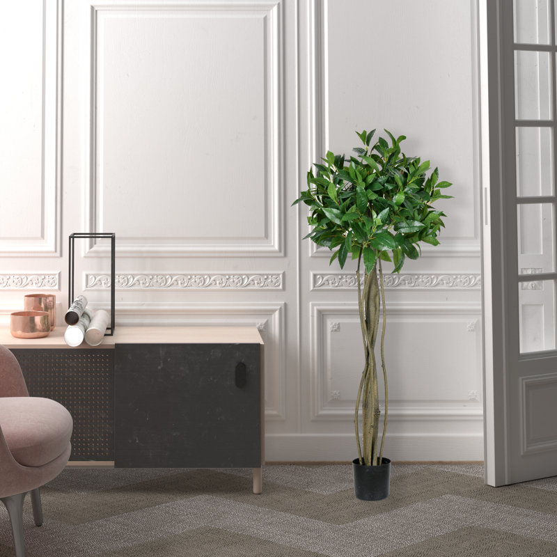 Arbre à feuilles de laurier artificiel, H 48 po x l 22 po x P 22 po