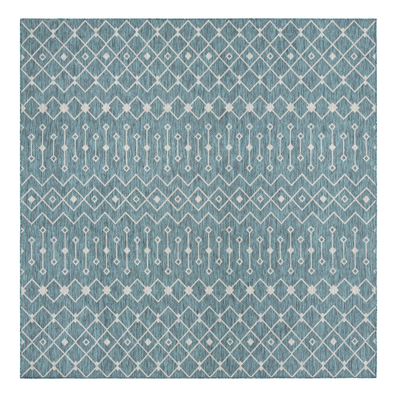 Harlee Geometric Indoor / Outdoor Rug, Square 10'8"