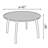 Sunset Round Outdoor Dining Table With Umbrella Hole , in. W in. D-98558570-98558571