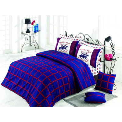 Plaid Duvet Cover Set with Pillowcases Included