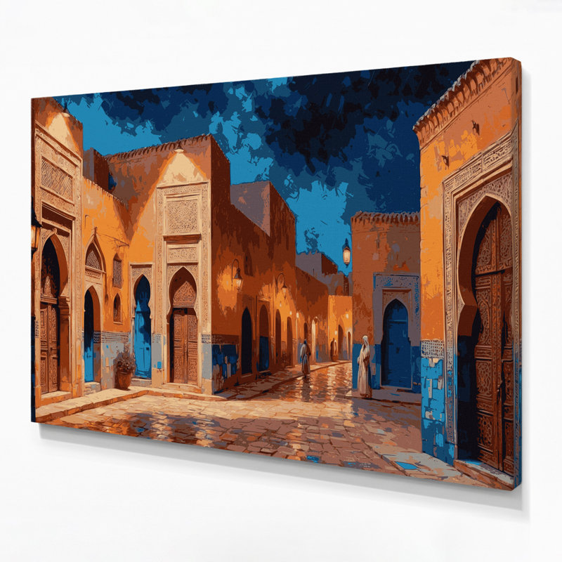 Art urbain sur toile, villes Casablanca, Maroc, H 20 po x l 30 po